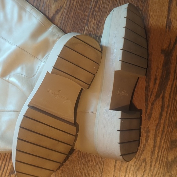 Sam Edelman Larina Nude Color Leather Lug Soles Tall Shaft Boots. EUC Sz 10 - Picture 3 of 12